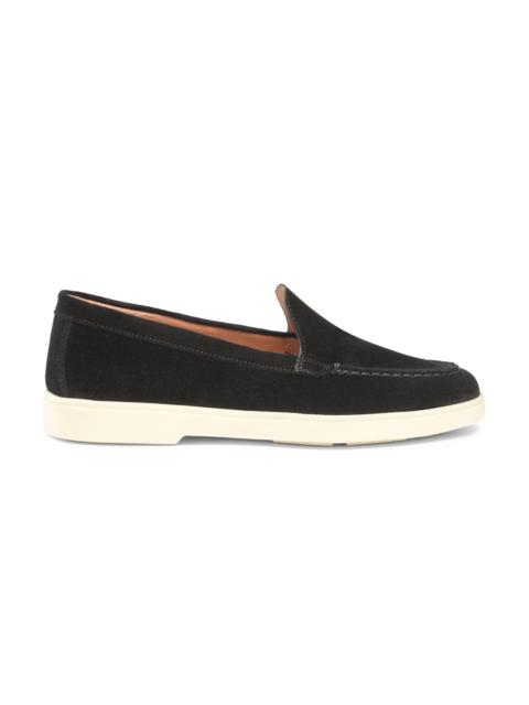 Women's black suede loafer