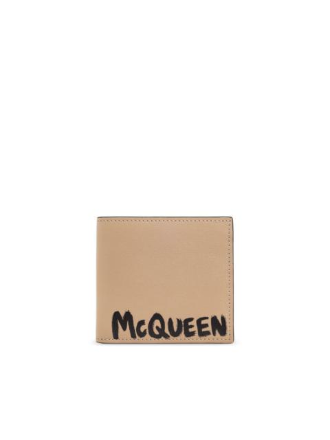 Alexander McQueen Graffiti logo-print bi-fold wallet