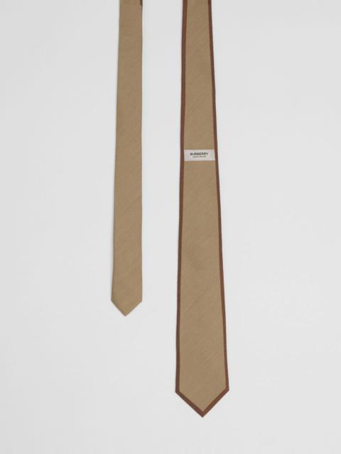 Burberry Classic Cut Logo Detail Wool Silk Tie