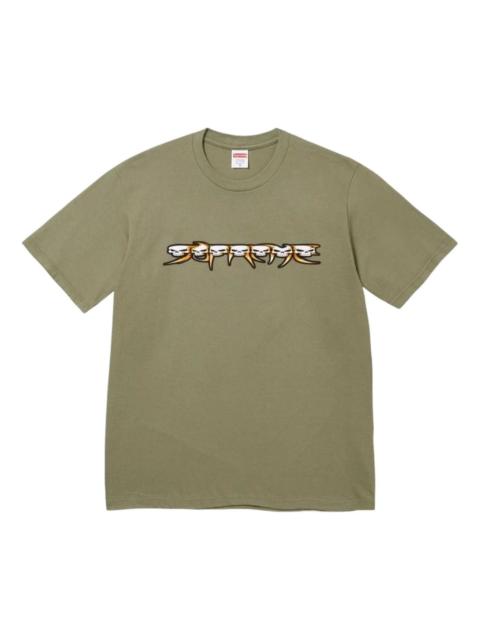 Supreme Supreme FW26 Skulls Spellout T-Shirt 'Light Olive' SUP-FW26-004-OLV