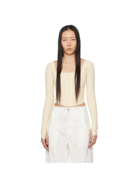 Dion Lee Beige Bolero Tank Top