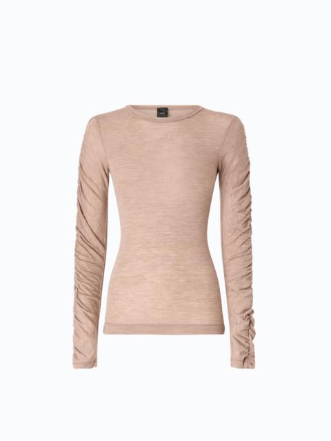 PINKO SWEATER WITH GATHERED SLEEVES
