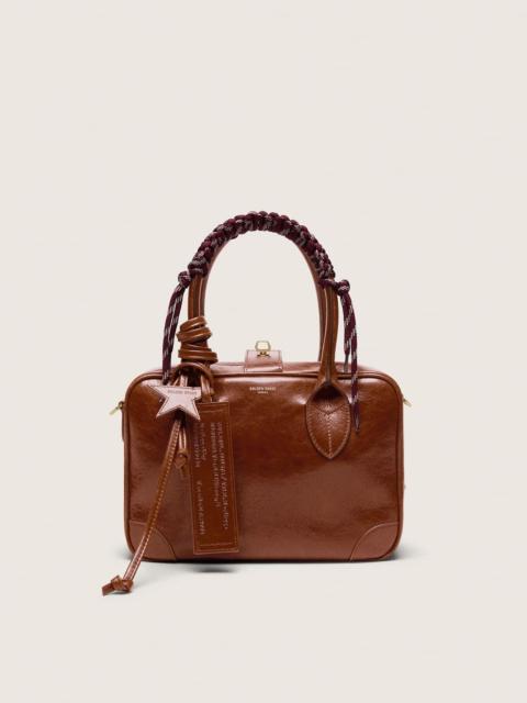 Golden Goose Vita Bag in light brown leather with charms and braided handle