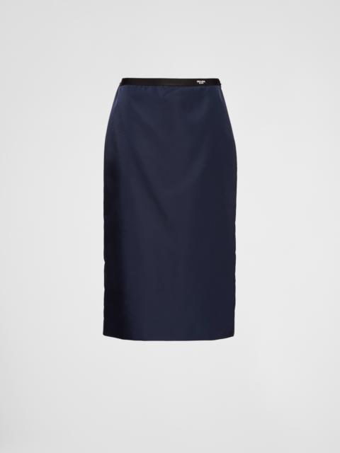 Re-Nylon pencil skirt