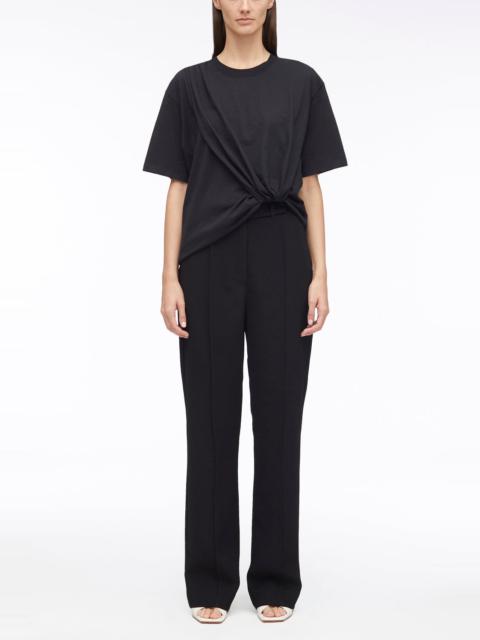 3.1 Phillip Lim Short Sleeve Draped Cotton Jersey T-Shirt