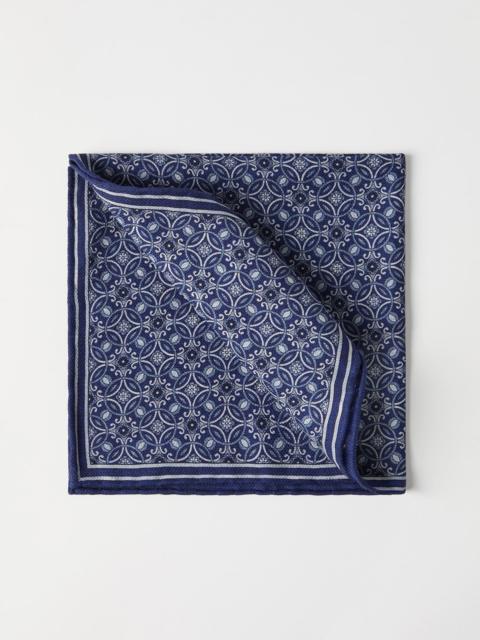 Brunello Cucinelli Double face silk pocket square