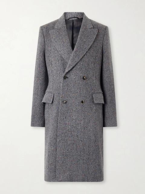GABRIELA HEARST McAffrey Double-Breasted Wool and Cashmere-Blend Herringbone Coat