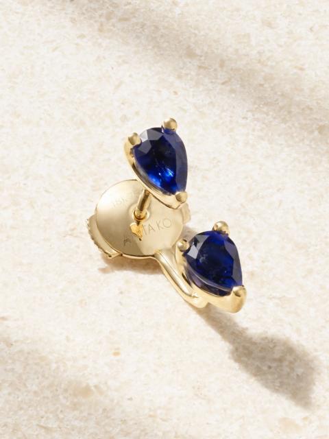 ANITA KO Orbit 18-karat gold sapphire single earring Blue