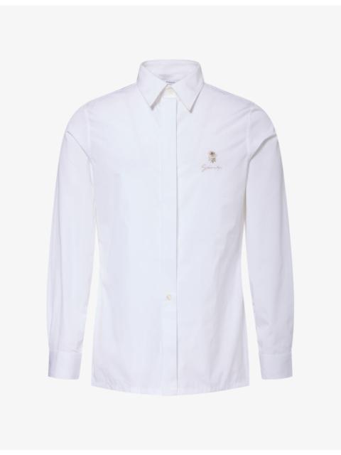Givenchy Embroidered Long-Sleeve Cotton Shirt