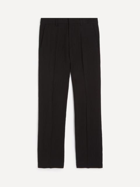 AMI Paris Straight Linen-Blend Trousers