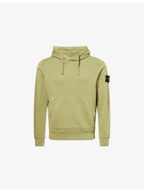 Stone Island Kangaroo-Pocket Brand-Badge Cotton-Jersey Hoody