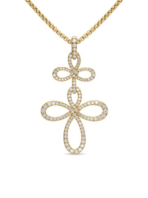 DAVID YURMAN Women's Wisteria Pendant Necklace in 18K Yellow Gold with Diamonds, 38.2MM - Diamond
