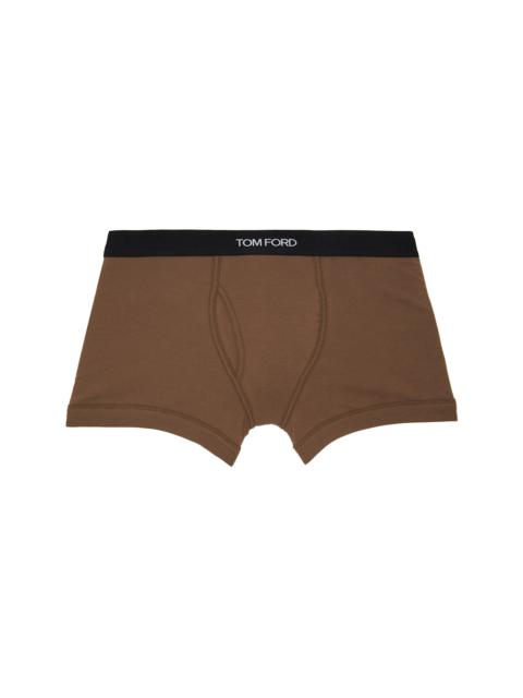 TOM FORD Brown Cotton Boxer Briefs