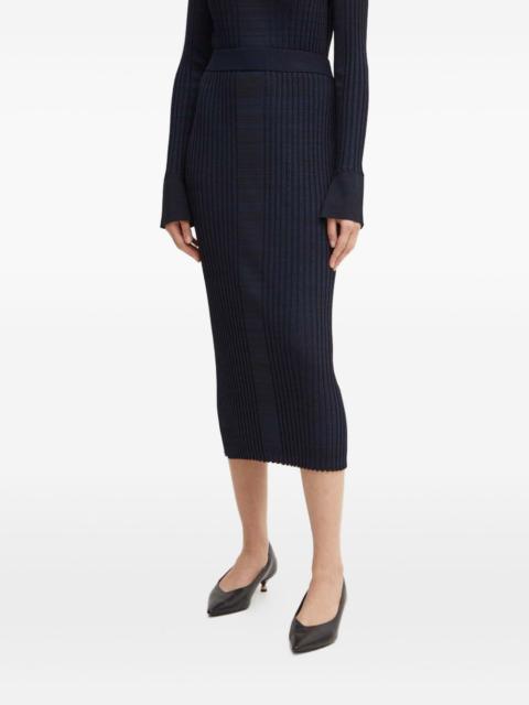 BOSS ribbed-knit midi skirt