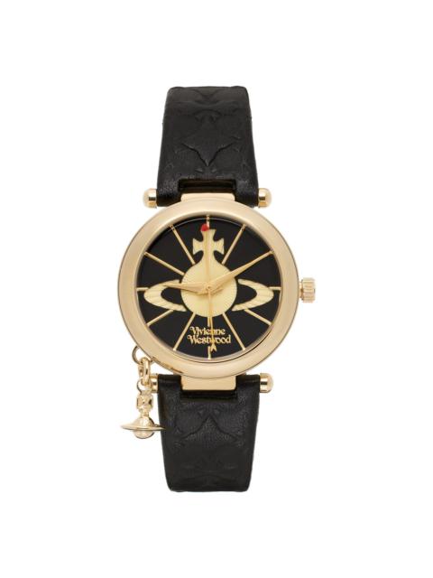 Vivienne Westwood Black & Gold Orb Watch