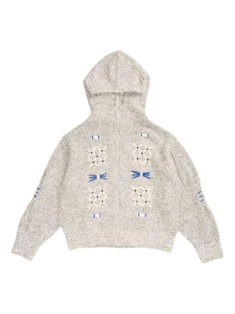 ADER error hooded embroidered cardigan