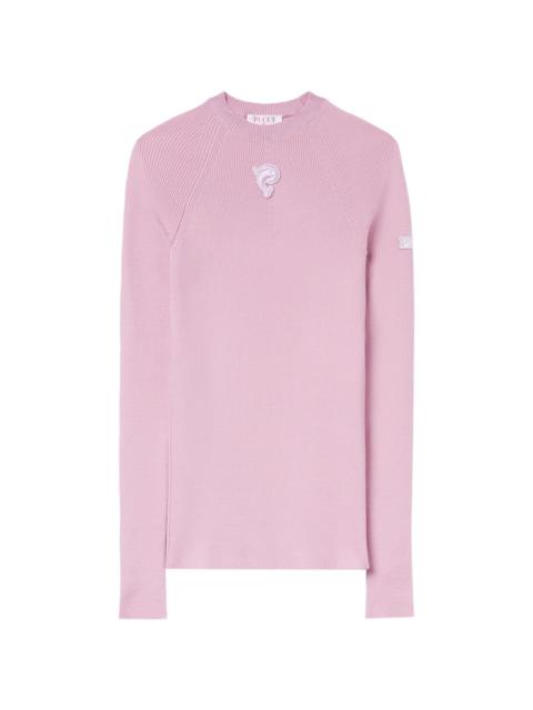 PUCCI logo-appliquÃ© ribbed-knit jumper