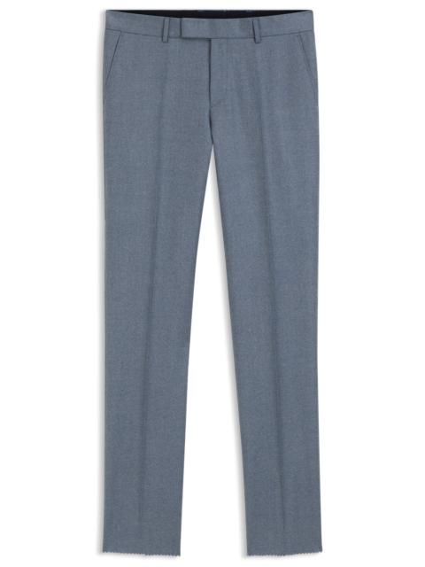 BOSS BOSS ONE SLIM-FIT PANTS IN MELANGE VIRGIN WOOL