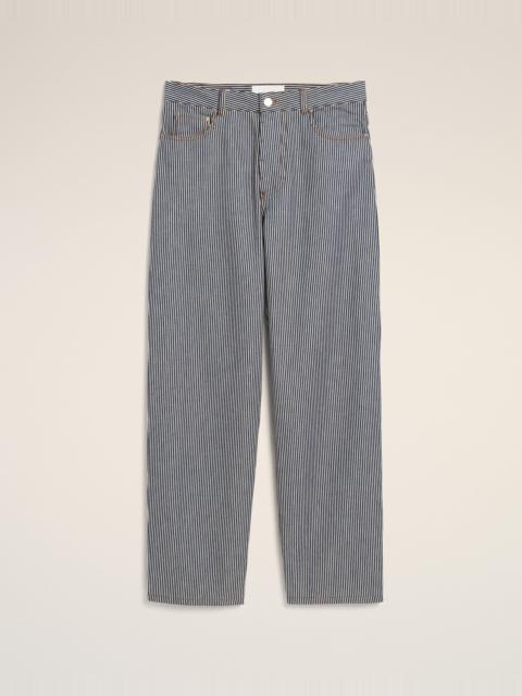 AMI Paris BLUE BAGGY-FIT COTTON JEANS
