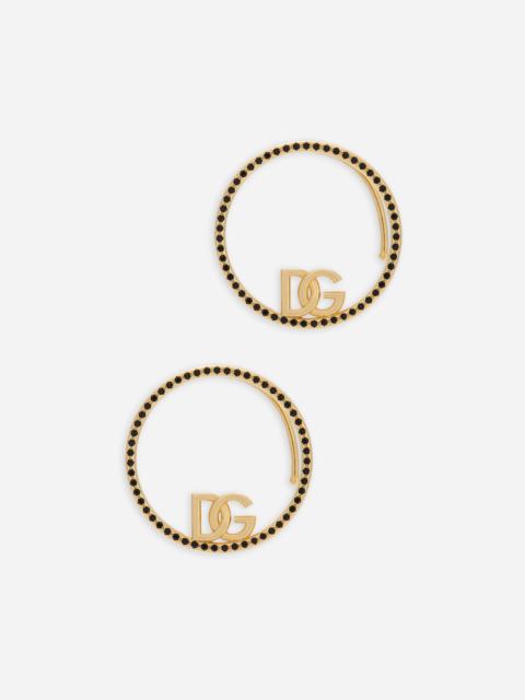Dolce & Gabbana Ear cuff earrings with DG logo and rhinestones