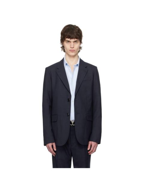AMI Paris Navy Wool Two Buttons Blazer