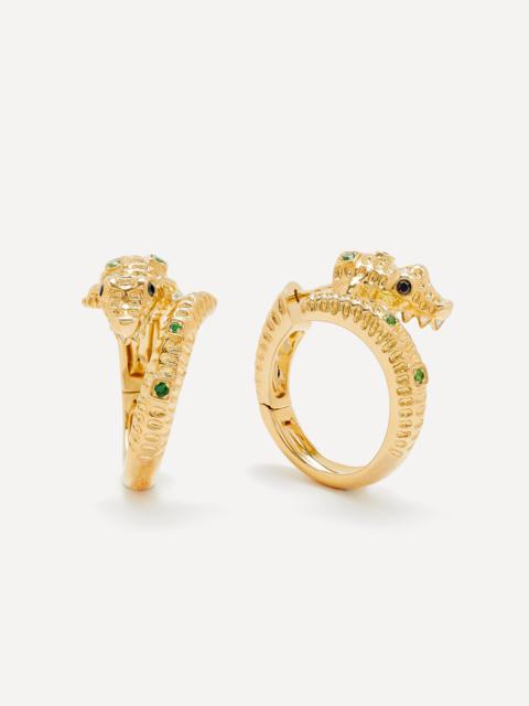 Yvonne Léon 9ct Gold Crocodile Hoop Earrings