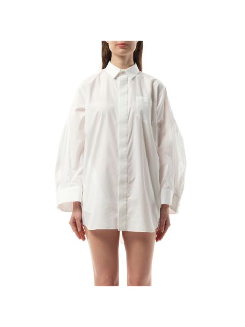 sacai Balloon Sleeve Shirt Dress in Off White