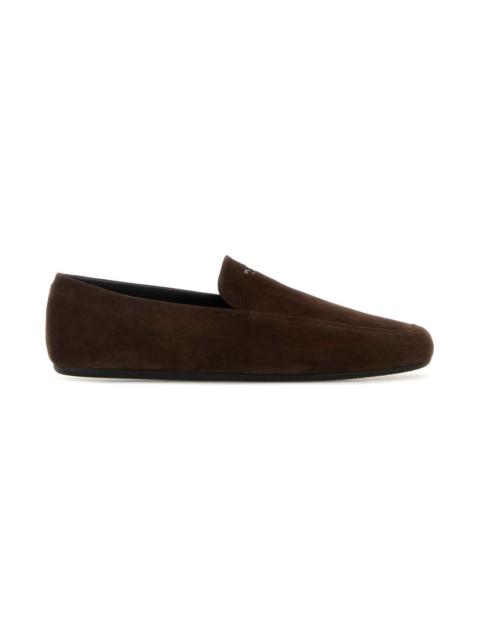 Prada Brown Suede Loafers