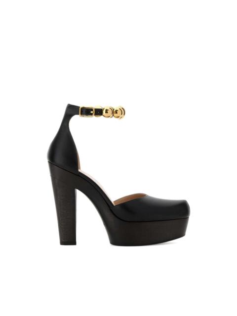 Chloé ball-strap leather pumps