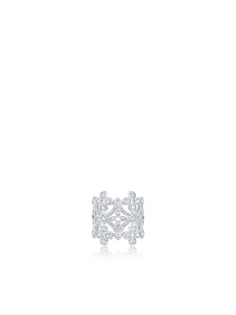 Louis Vuitton Dentelle Large Ring, White Gold And Diamonds