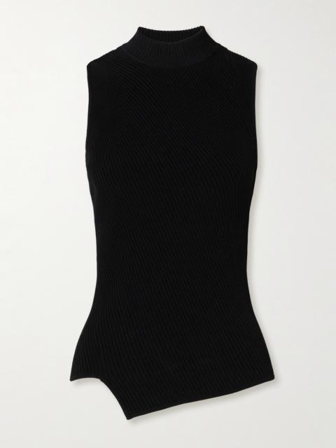 TOTEME Asymmetric Ribbed-knit Tank