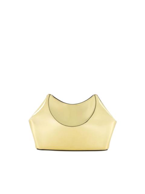 Givenchy facet leather clutch