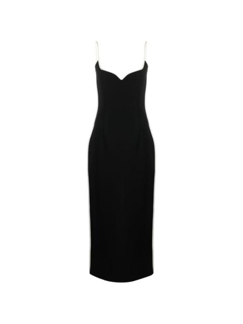 Paris Georgia sweatheart-neck maxi dress