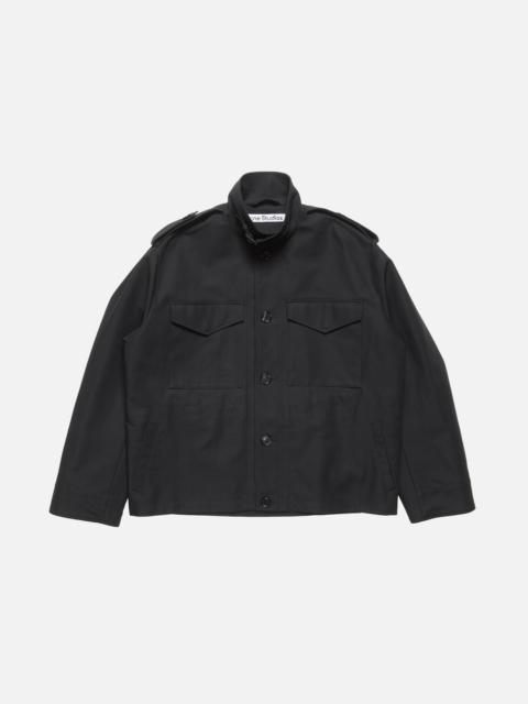 Acne Studios Cotton satin blouson jacket - Black