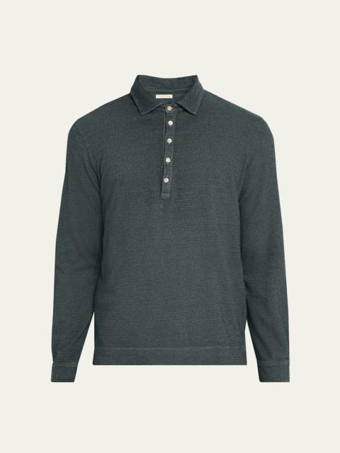 massimo alba Men's Raya Cotton-Cashmere Long-Sleeve Polo Shirt
