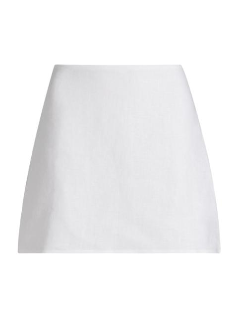 Reformation Women's Veranda Linen Miniskirt - White
