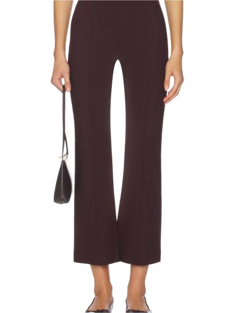Mid Rise Pintuck Crop Flare Pant