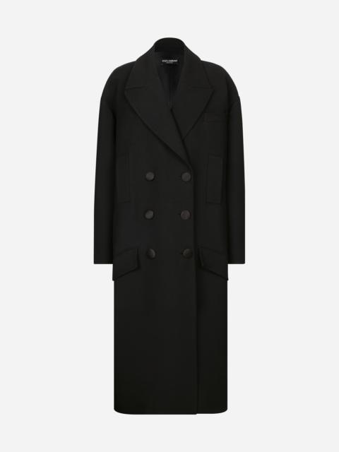Dolce & Gabbana Oversize coat in double wool crepe