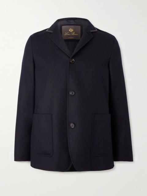 Loro Piana Spagna Leather-Trimmed Cashmere-Felt Jacket