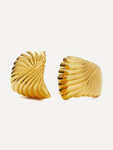 MISSOMA 18ct Gold-Plated Ripple Oversized Stud Earrings