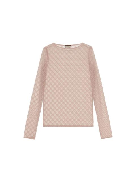 GUCCI GG star tulle top