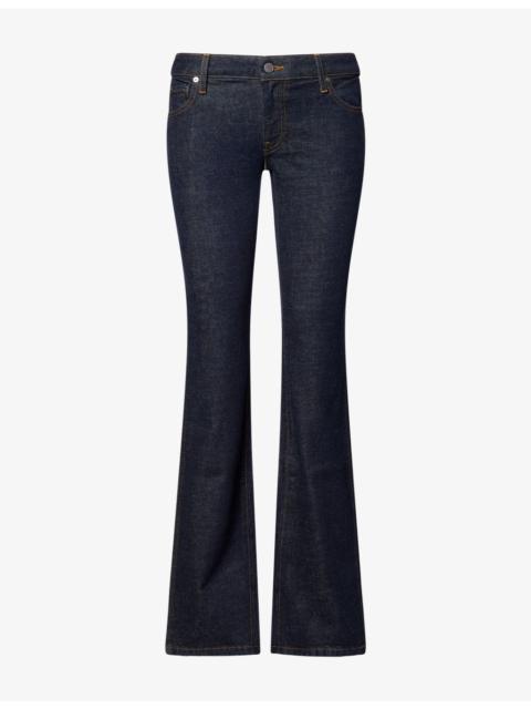 KHAITE Conforti Mid-Rise Bootcut Denim Jeans