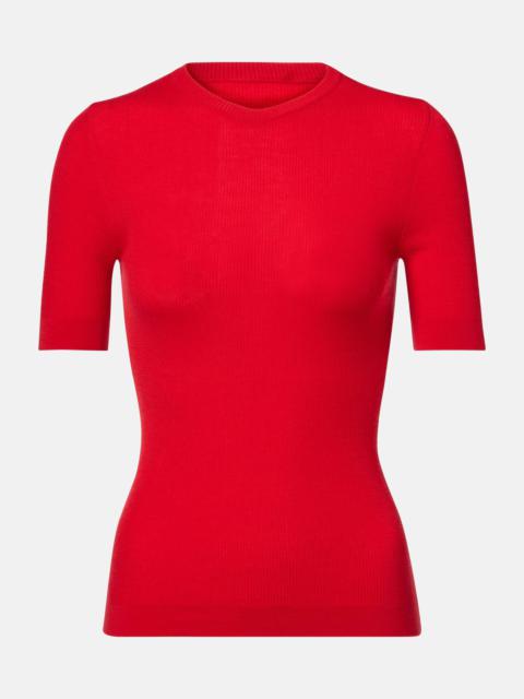 KHAITE Celina ribbed-knit wool-blend top