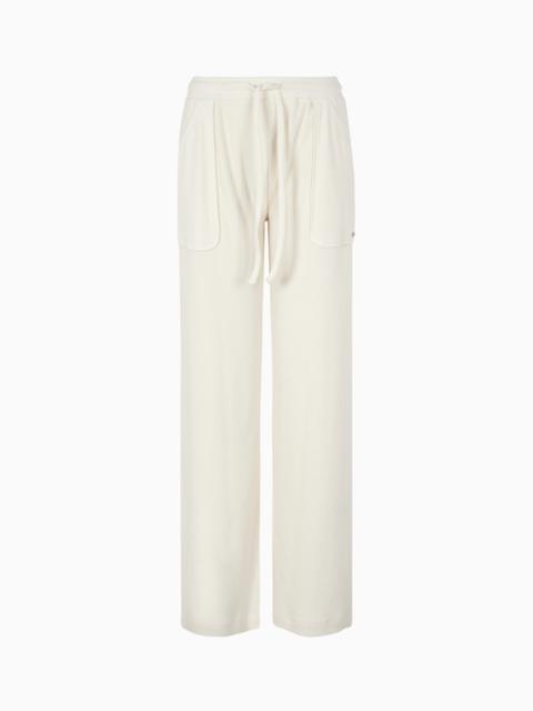 EMPORIO ARMANI RIBBED VISCOSE LOUNGEWEAR TROUSERS