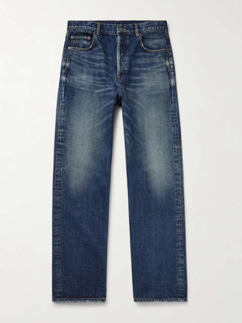 SAINT LAURENT Wide-Leg Distressed Jeans