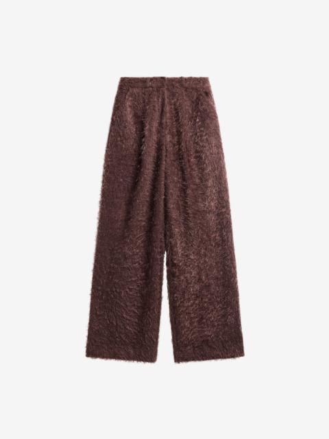 The Frankie Shop Melker Furry Pants - Mauve Brown