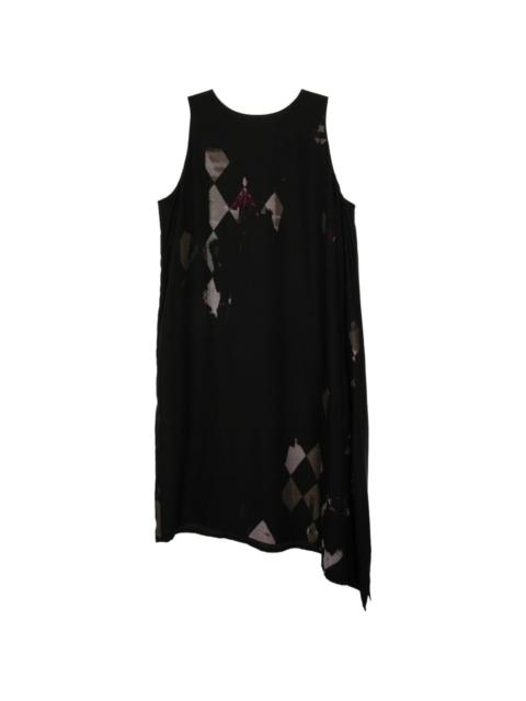 Y's argyle-print asymmetric dress