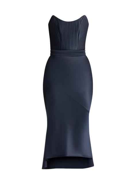 ZHIVAGO Women's Germaine Stretch-Satin Midi-Dress - Black