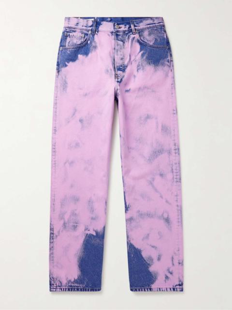 Straight-Leg Bleached Jeans