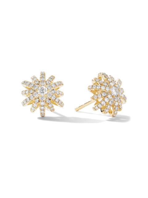 DAVID YURMAN Women's Starburst Stud Earrings in 18K Yellow Gold with Diamonds, 11.7MM - Diamond